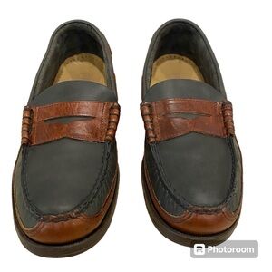 Sebago Docksiders Authentic Forest Green & Brown EUC - Men’s 8